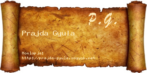 Prajda Gyula névjegykártya
